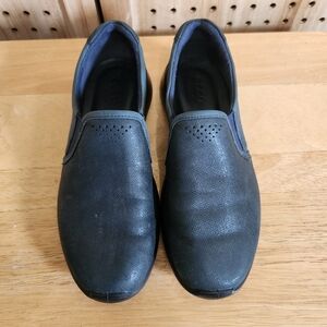 Ecco Women's Shoes 37 Blue Green Suede Flat Slip On US‎ 7